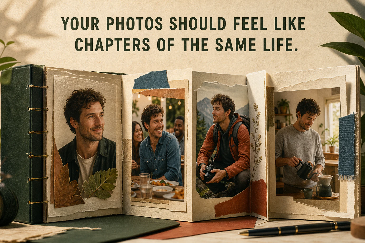 Your dating profile photos should feel like chapters of the same life