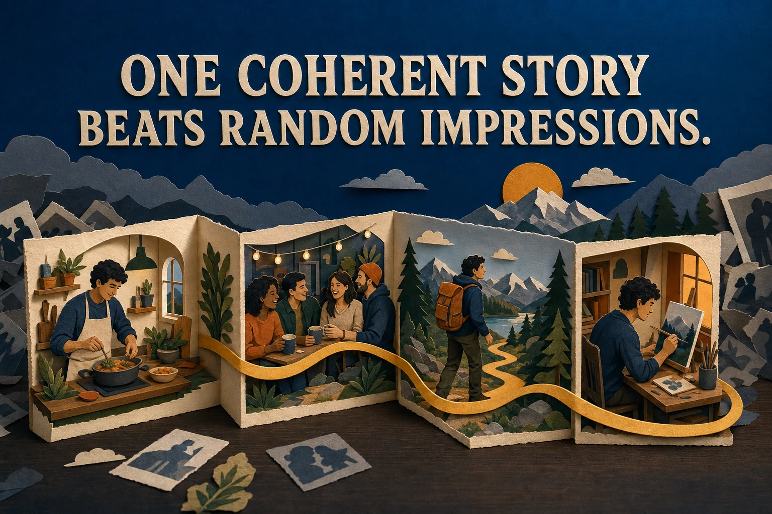 One coherent profile story beats random impressions