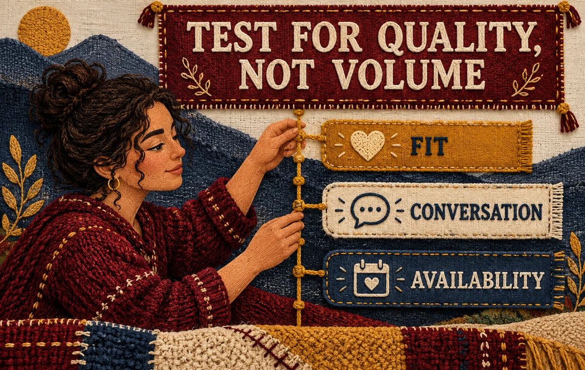Judge an age-range test by fit, conversation, and real availability rather than raw volume