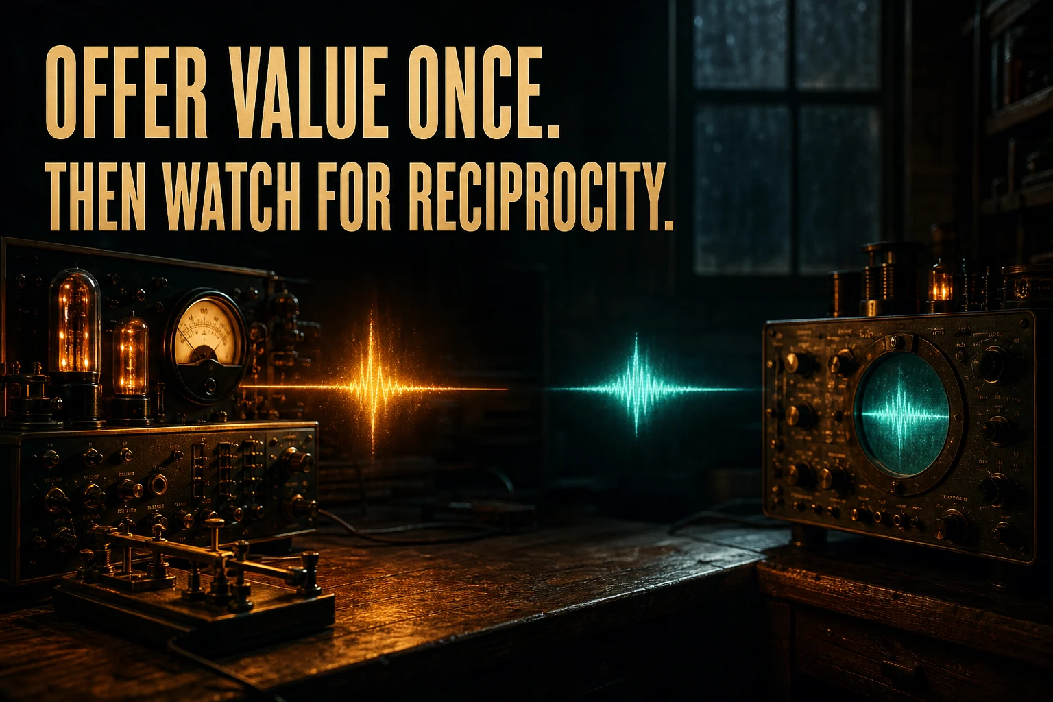 Offer value once and then watch for reciprocity