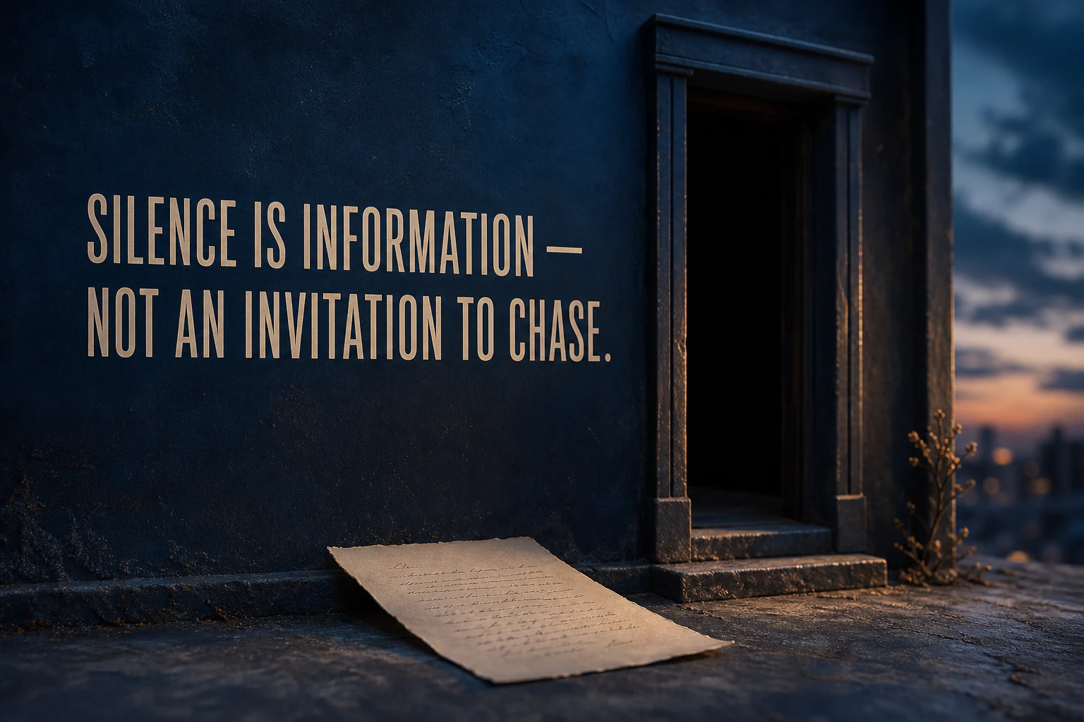 Silence is information, not an invitation to chase