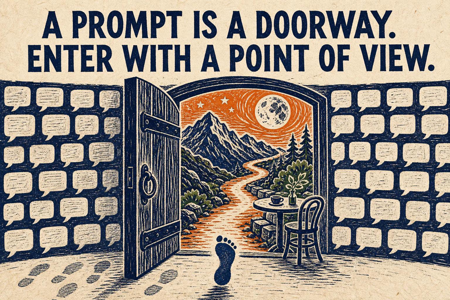 A prompt is a doorway; enter with a point of view