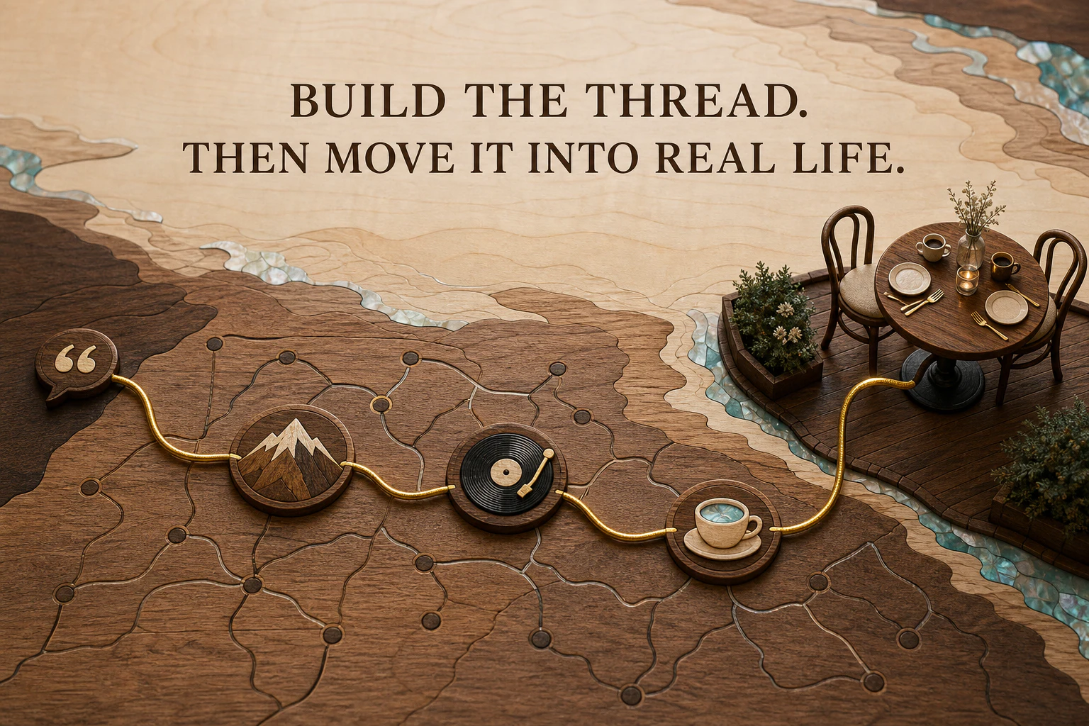Build the thread, then move it into real life
