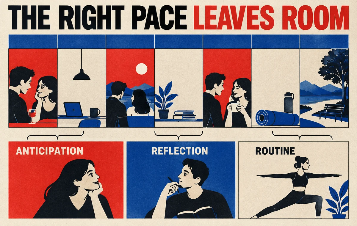 A healthy dating pace leaves room for anticipation and real life