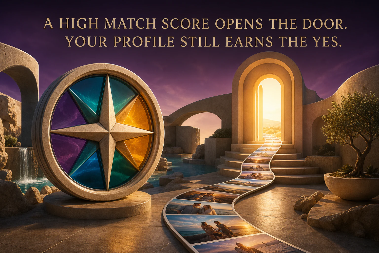 A high match score opens the door while your profile earns the yes