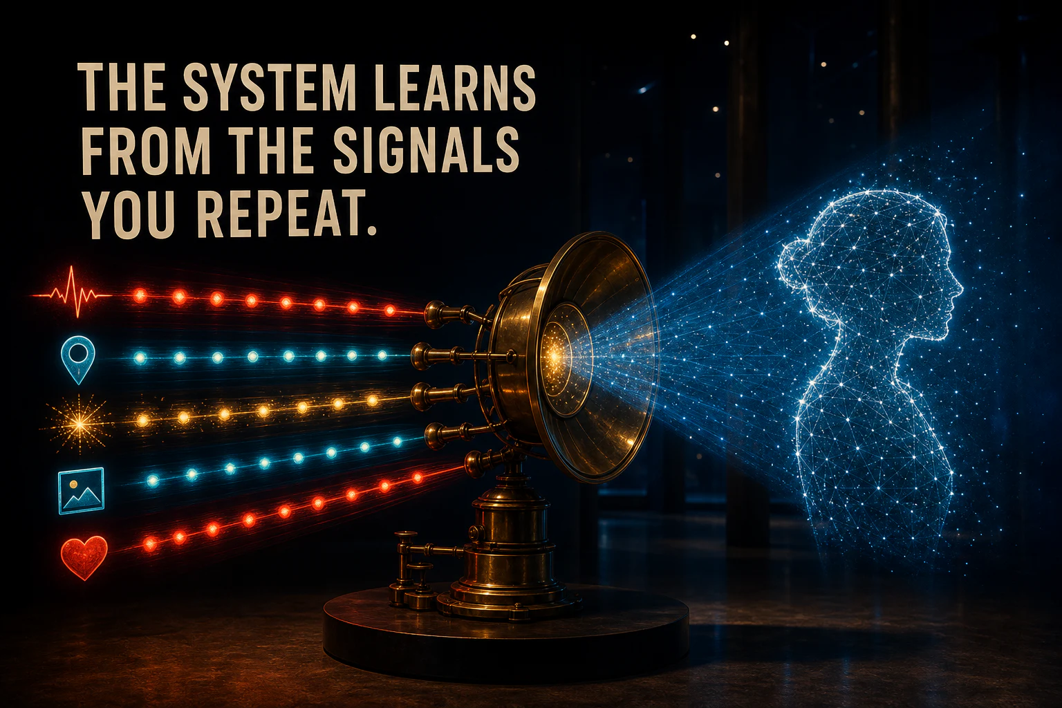 The recommendation system learns from the signals you repeat