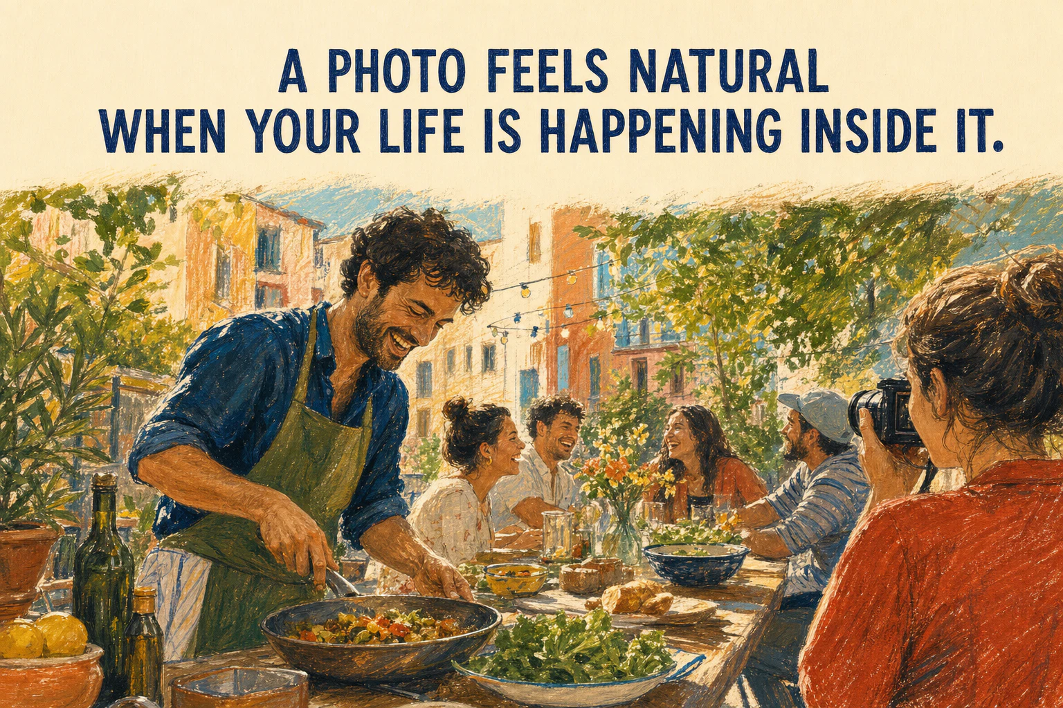 A photo feels natural when your life is happening inside it