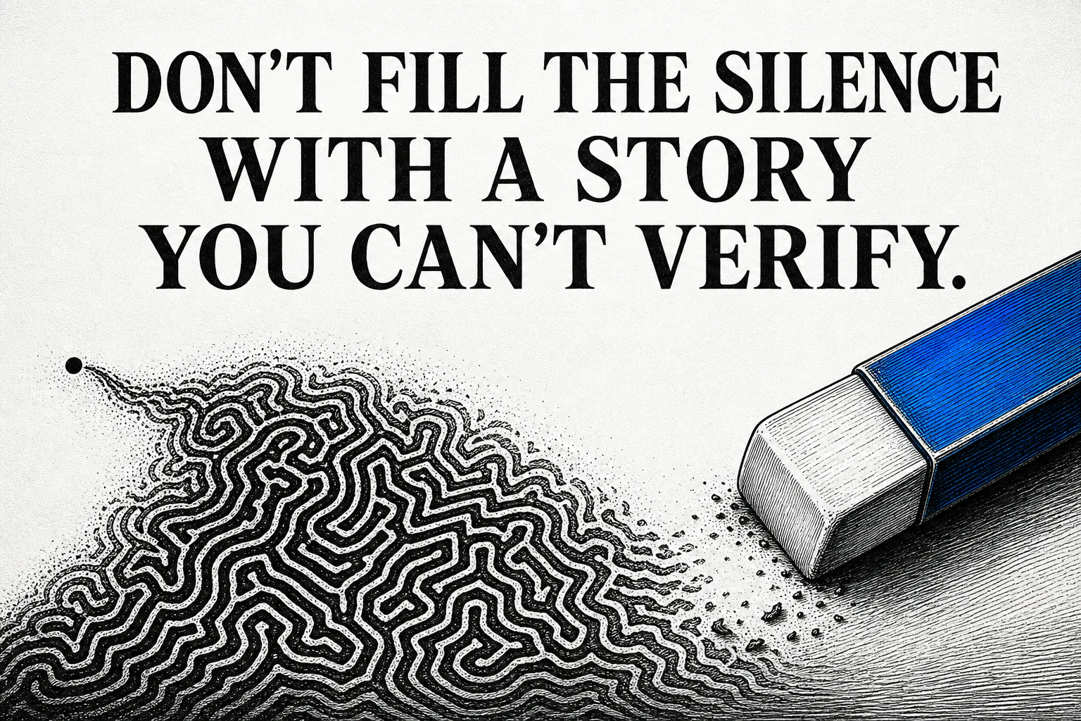 Do not fill the silence with a story you cannot verify