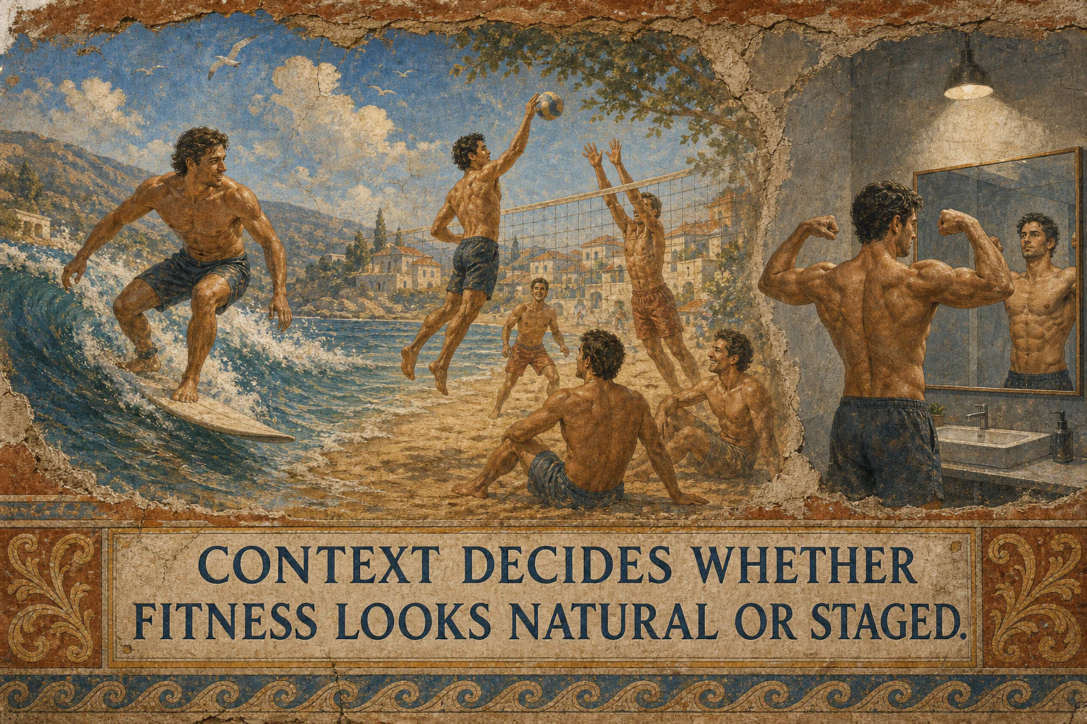 Context decides whether fitness looks natural or staged
