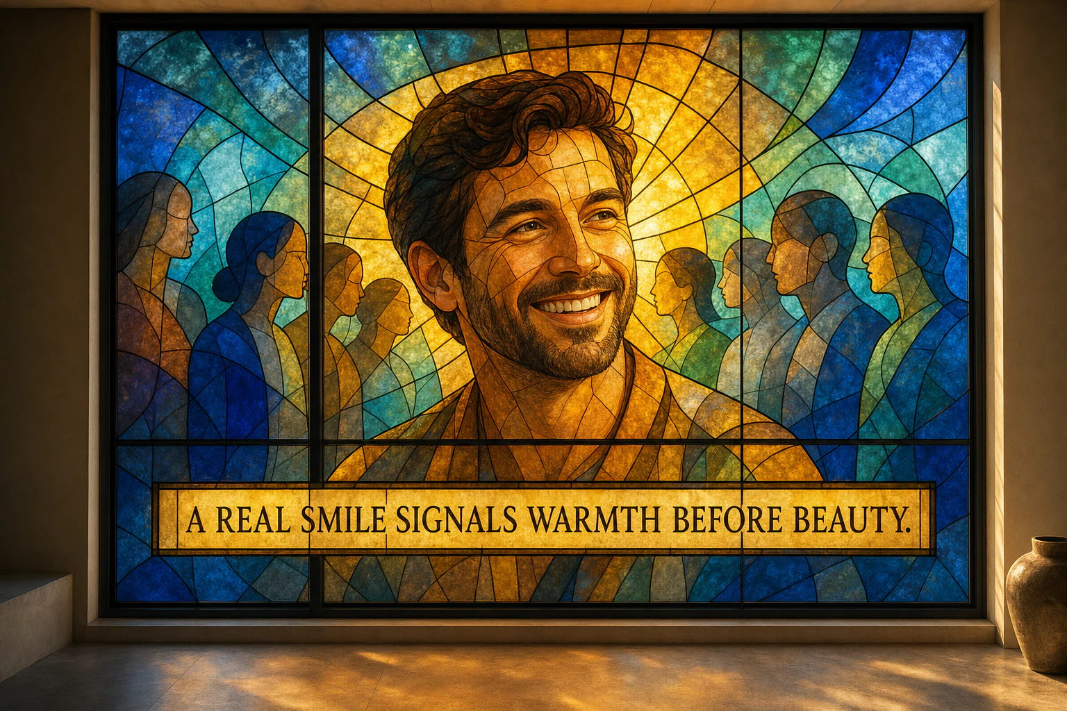 A real smile signals warmth before beauty