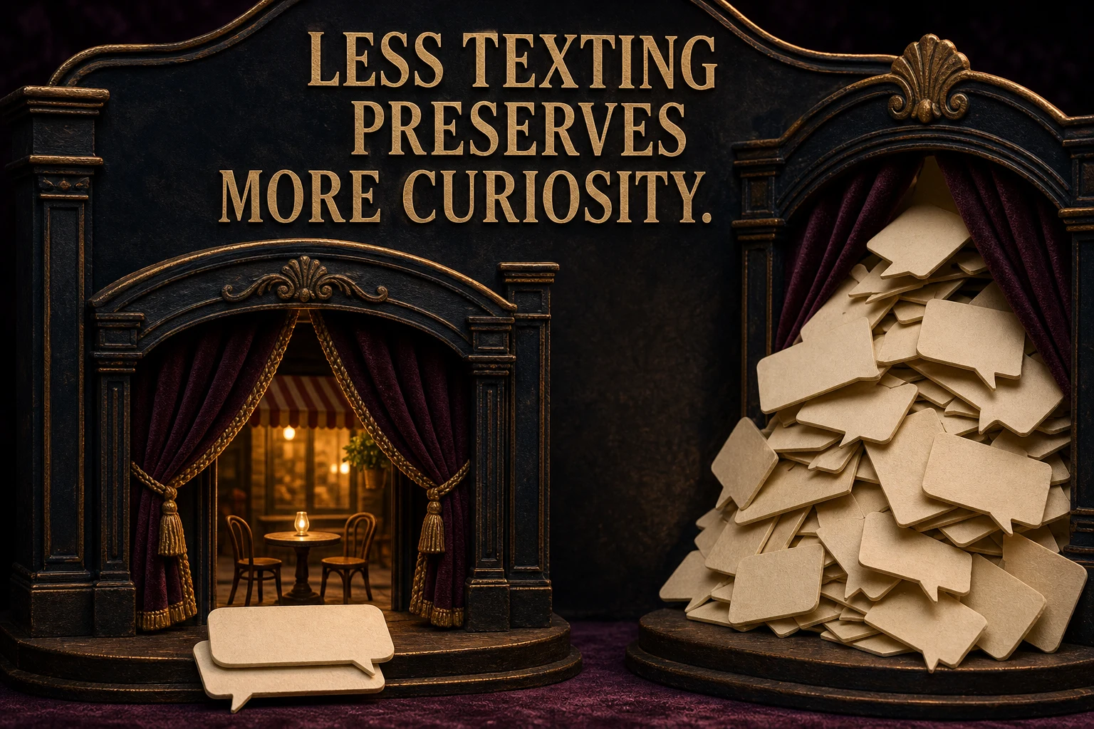 Less texting before the date preserves more curiosity