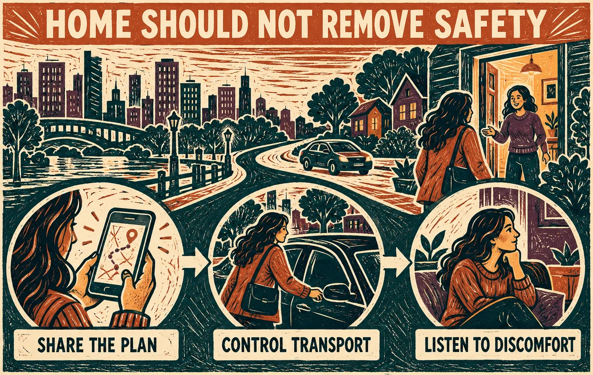 A private date should preserve safety and an easy exit