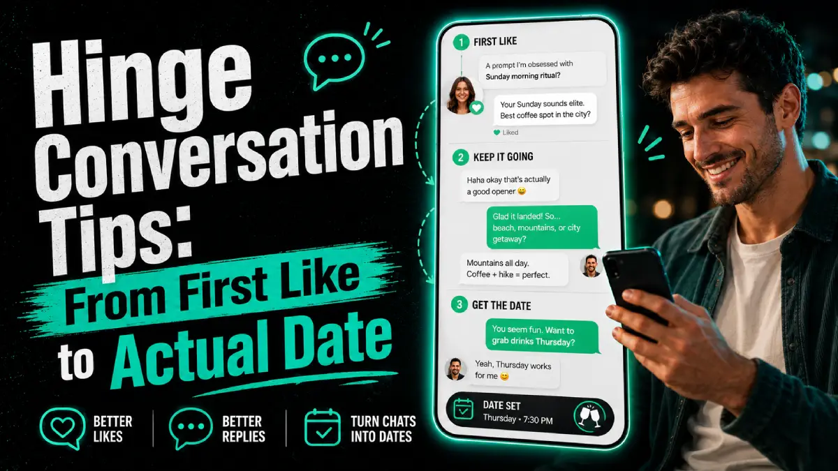 Hinge conversation tips — how to start and continue conversations on Hinge from first like to first date