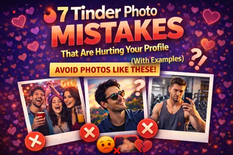 Examples of common Tinder photo mistakes to avoid