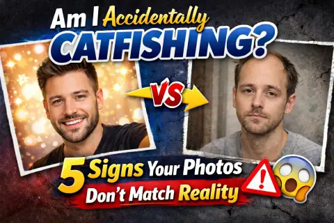 Comparison of dating profile photos versus real-life appearance