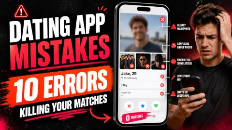Dating app profile showing common mistakes that hurt match rates