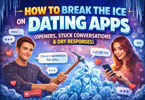 Person smiling while typing a message on their phone, starting a conversation on a dating app