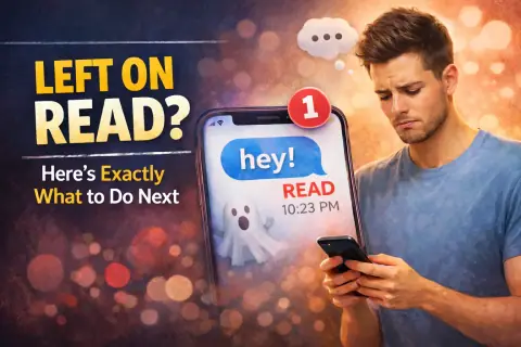 Phone screen showing a read message with no reply on a dating app