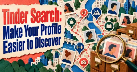 מדריך Tinder Search לבניית פרופיל שניתן להבין דרך תמונות תחומי עניין וביו