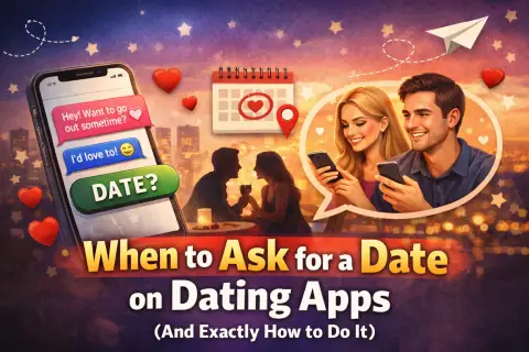 Two people meeting for a first date coffee arranged through a dating app