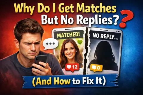 Person looking at phone with unanswered dating app messages